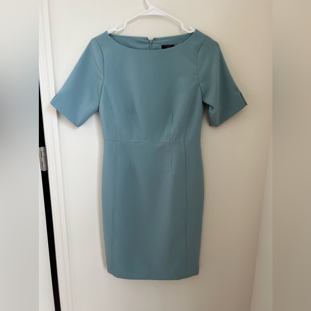 Ann Taylor Factory Light Blue Dress, Size 0P, Business/Professional